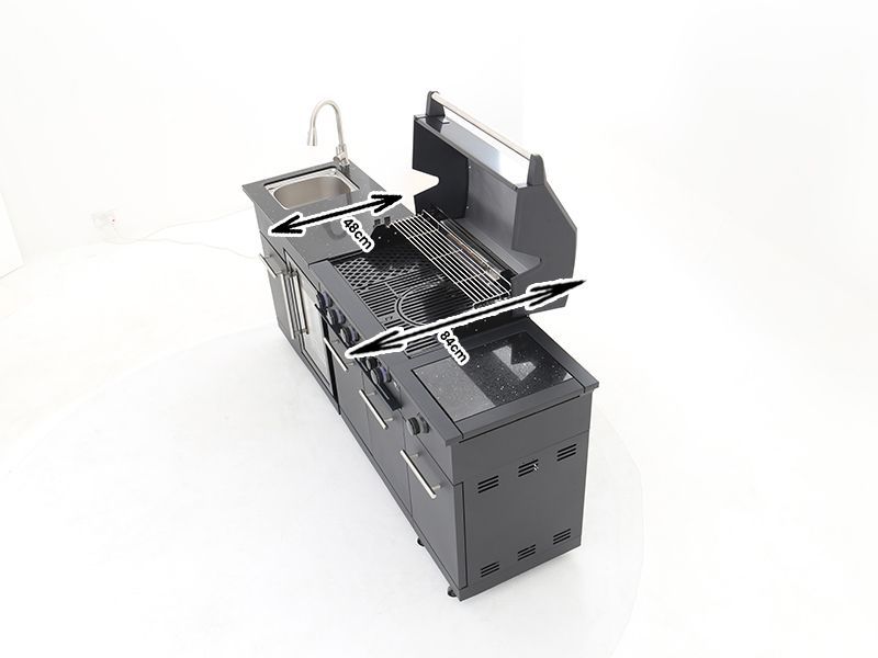 Island Four Burner Kitchen BBQ 