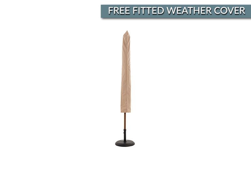 Diamond Teak Parasol | 3M X 2M Rectangular