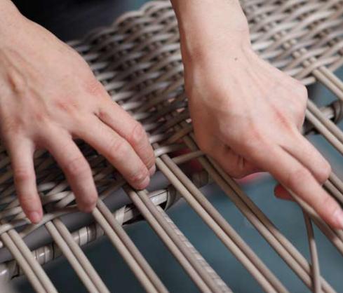 Hand woven outdoor furniture