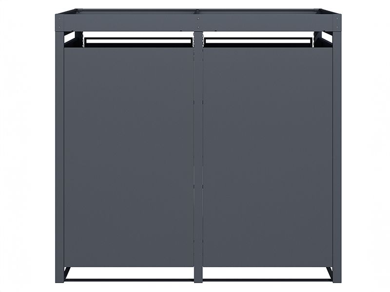 Anthracite Double Wheelie Bin Cover and Parcel Box | Planter