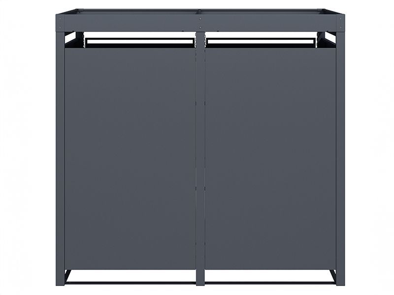 Anthracite Double Wheelie Bin Cover and Parcel Box | Planter