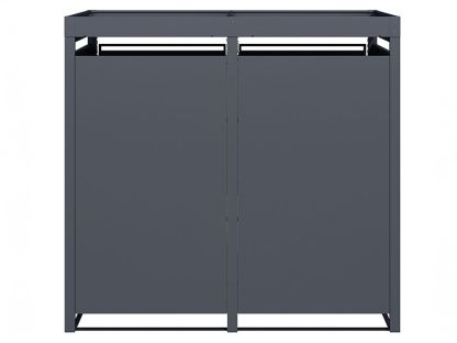 Anthracite Double Wheelie Bin Cover and Parcel Box | Planter