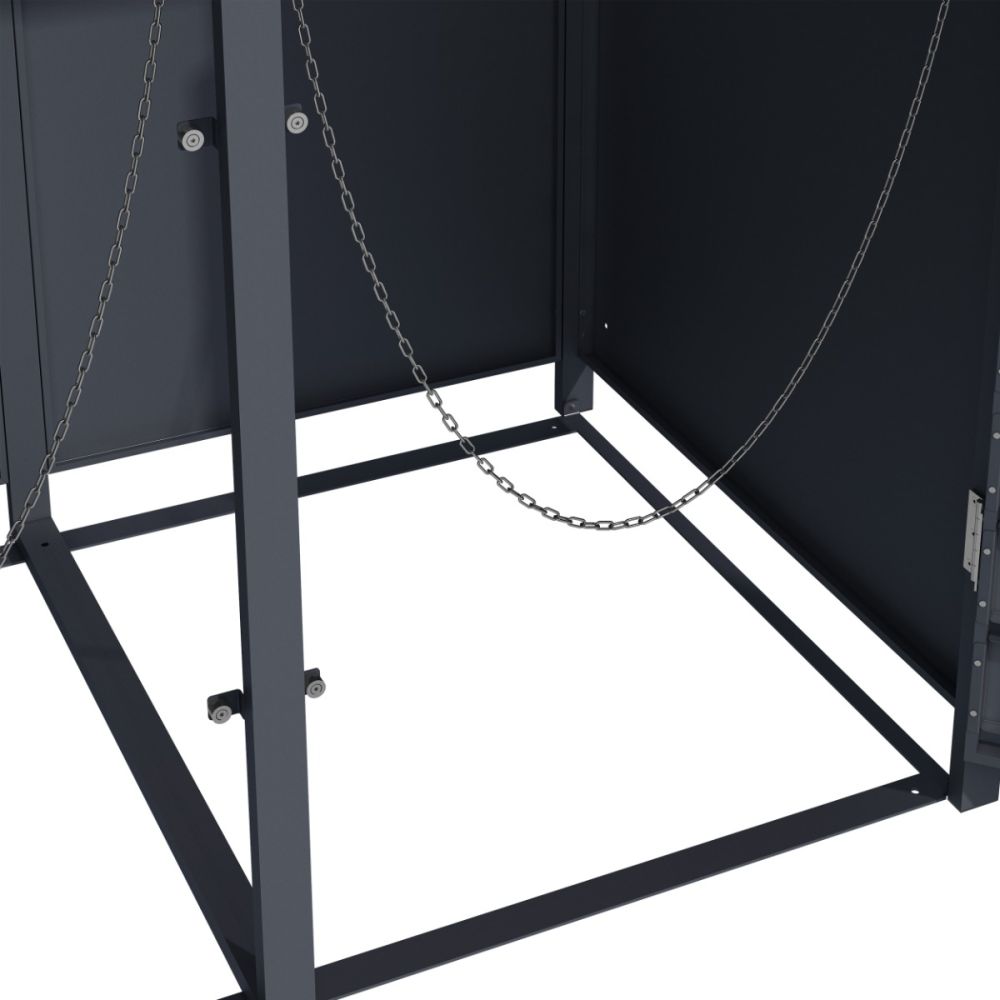 Anthracite Double Wheelie Bin Cover and Parcel Box | Planter