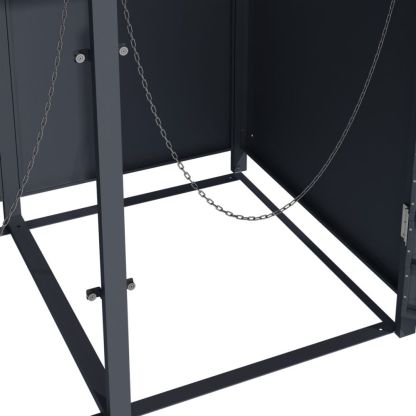 Anthracite Double Wheelie Bin Cover and Parcel Box | Planter
