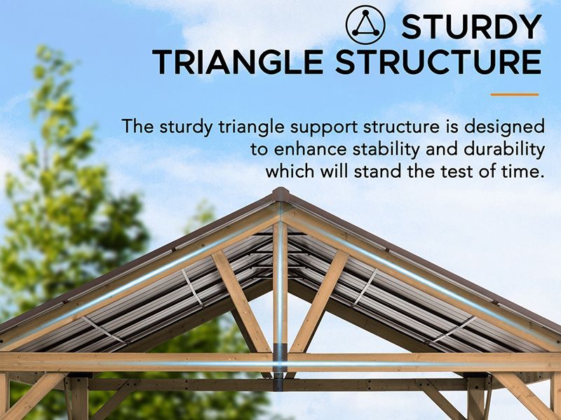 Cedar Hard Top Gazebo | 3.35M X 4M-Garden Furniture Centre-HighRange,Free Standing,Gazebos,Wooden Gazebos Gazebos,Wooden Gazebos-{collection_title}