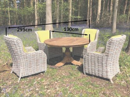 Fiji 4 Chair Teak Dining Set