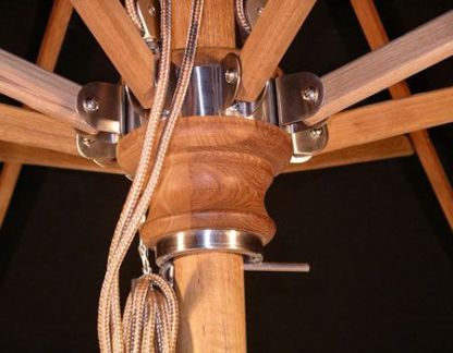 Diamond Teak Parasol 3.5m Diameter
