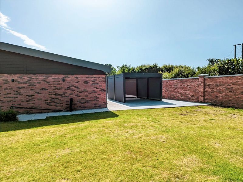 Eclipse 6 X 4m LED Motorised Pergola | Free Standing-Garden Furniture Centre-Free Install,HighRange,Free Standing,Showroom exdis,Gazebos,Metal Gazebos,Eclipse Louvered Roof Gazebo Range,Eclipse Range Ranges,Eclipse Range-{collection_title}