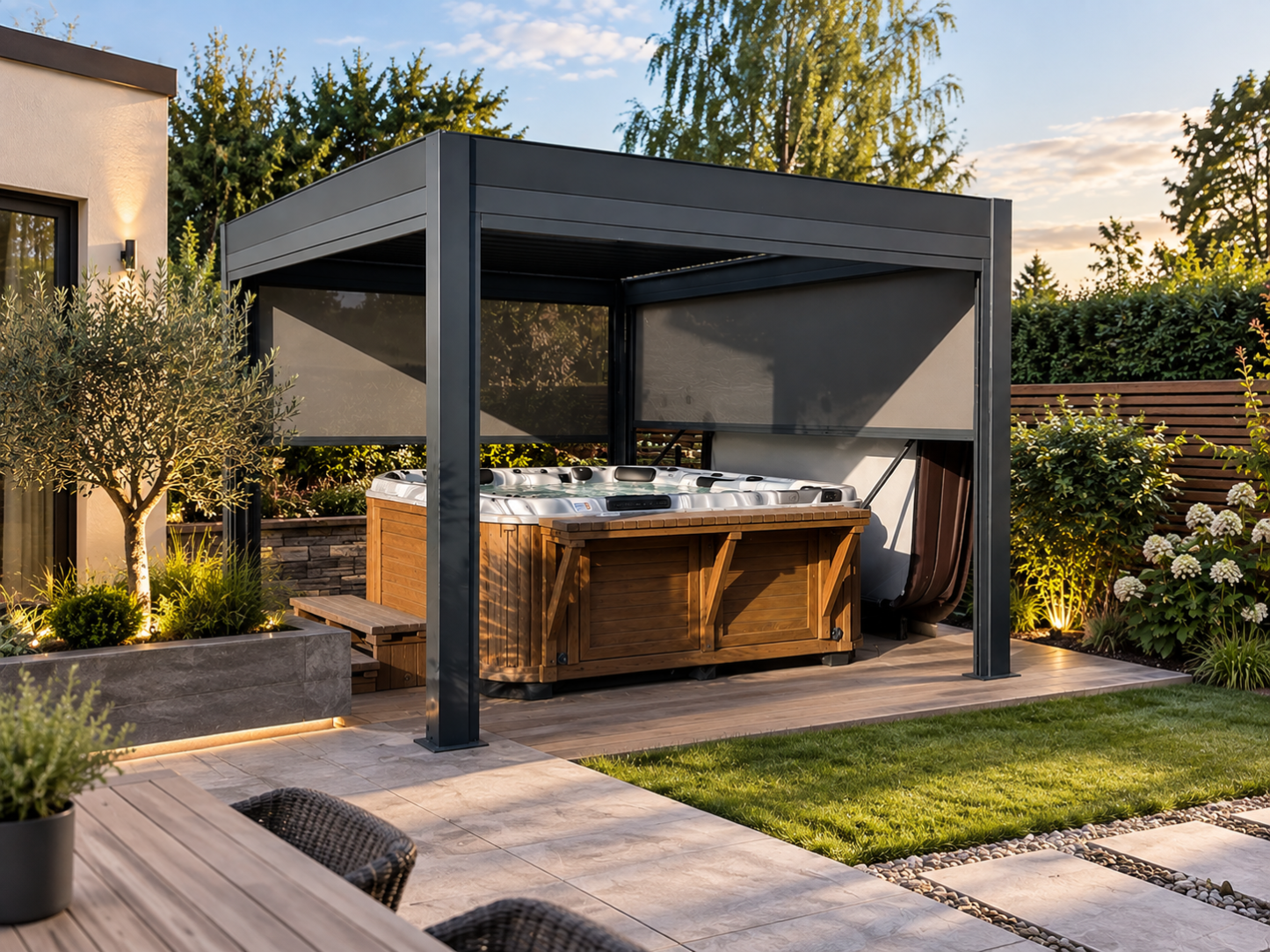 Eclipse 3 X 2.5m LED Motorised Pergola | Free Standing
