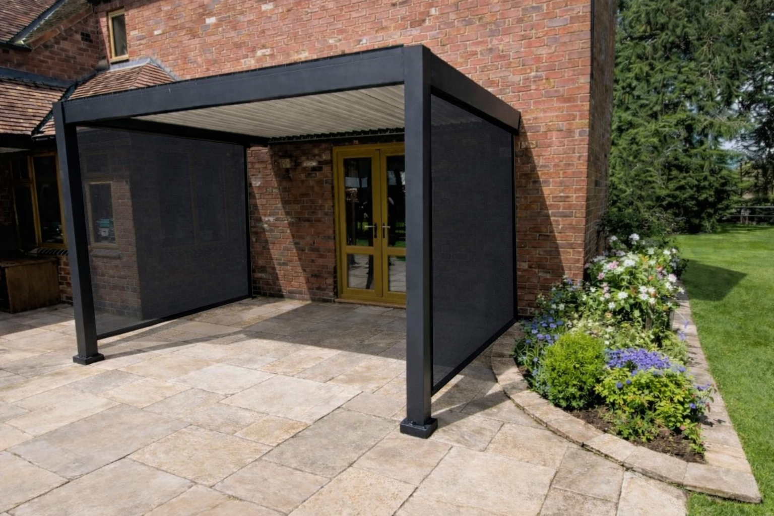 Eclipse 3 X 3m LED Motorised Pergola | Wall Mounted