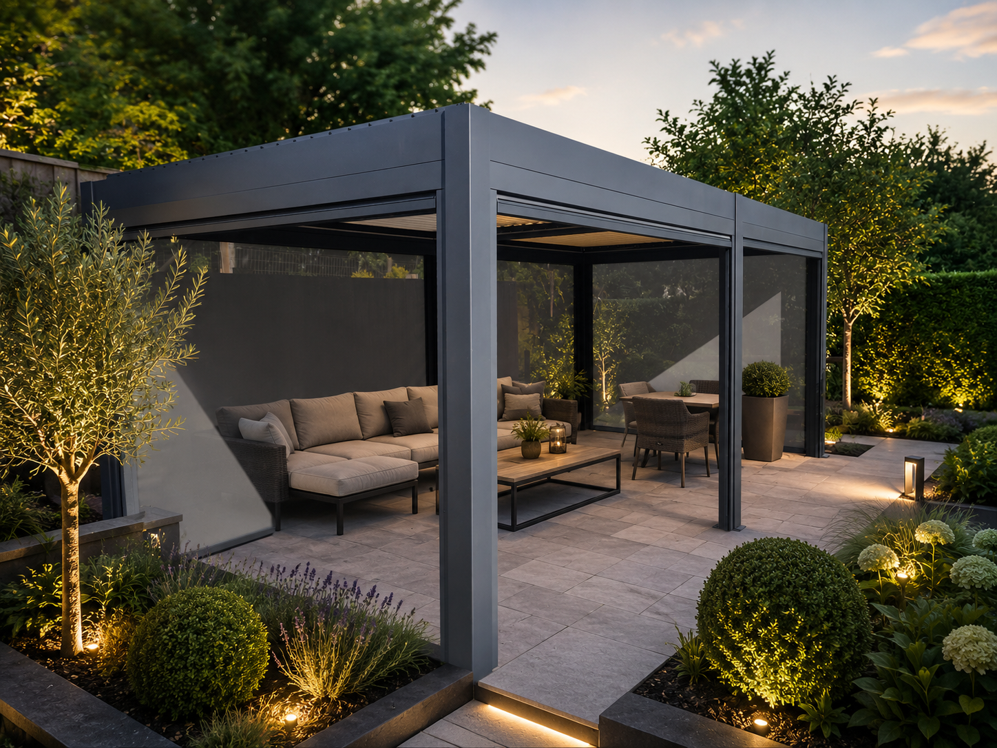 Eclipse 6 X 4m LED Motorised Pergola | Free Standing