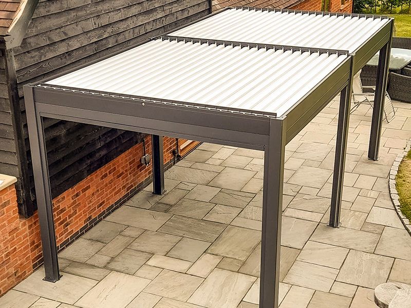 Eclipse 5 X 3m LED Motorised Pergola | Wall Mounted 