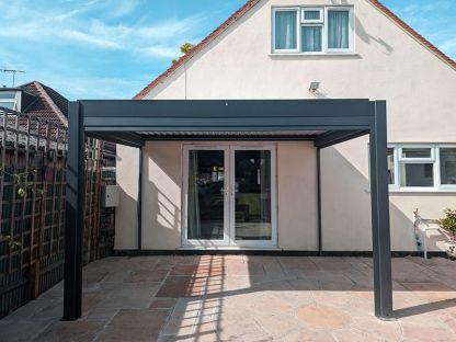Eclipse 3 X 3m LED Motorised Pergola | Wall Mounted