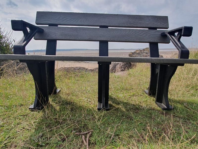 Eco Park Bench Arms 1.5m-Garden Furniture Centre-MidInstock,instock,MidRange,Active,park benches,Benches,Outdoor Furniture,Eco Bench Range,Recycled Eco-Benches,Memorial Benches-{collection_title}