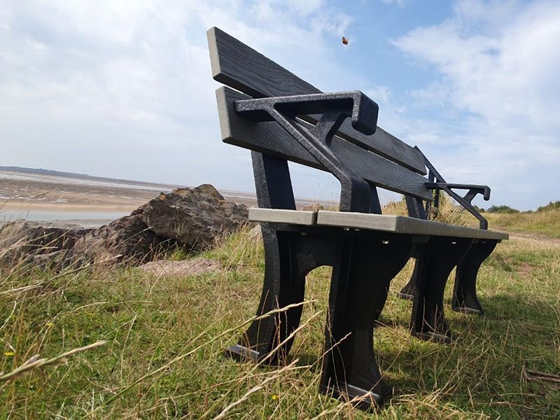 Eco Park Bench Arms 1.5m-Garden Furniture Centre-MidInstock,instock,MidRange,Active,park benches,Benches,Outdoor Furniture,Eco Bench Range,Recycled Eco-Benches,Memorial Benches-{collection_title}