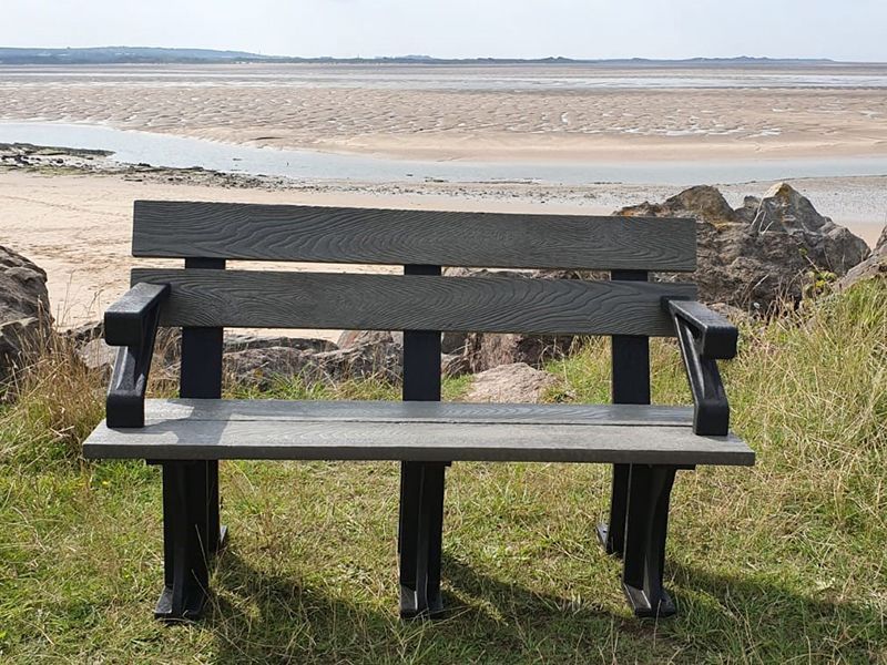 Eco Park Bench Arms 1.5m-Garden Furniture Centre-MidInstock,instock,MidRange,Active,park benches,Benches,Outdoor Furniture,Eco Bench Range,Recycled Eco-Benches,Memorial Benches-{collection_title}
