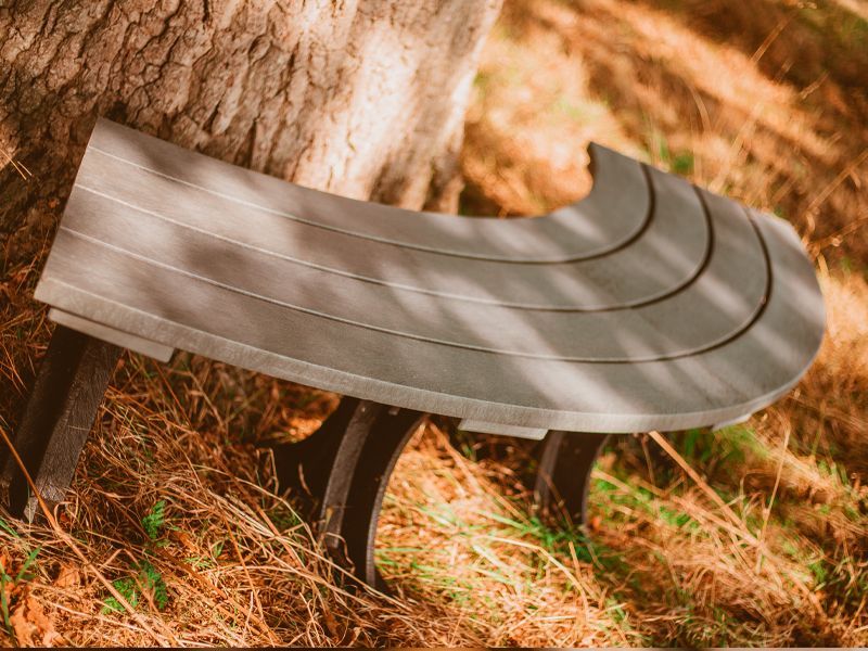Eco Curved Backless Bench-Garden Furniture Centre-MidInstock,instock,MidRange,Backless,Benches,Outdoor Furniture,Eco Bench Range,Recycled Eco-Benches,Tree Benches,Curved Benches,Sale-{collection_title}