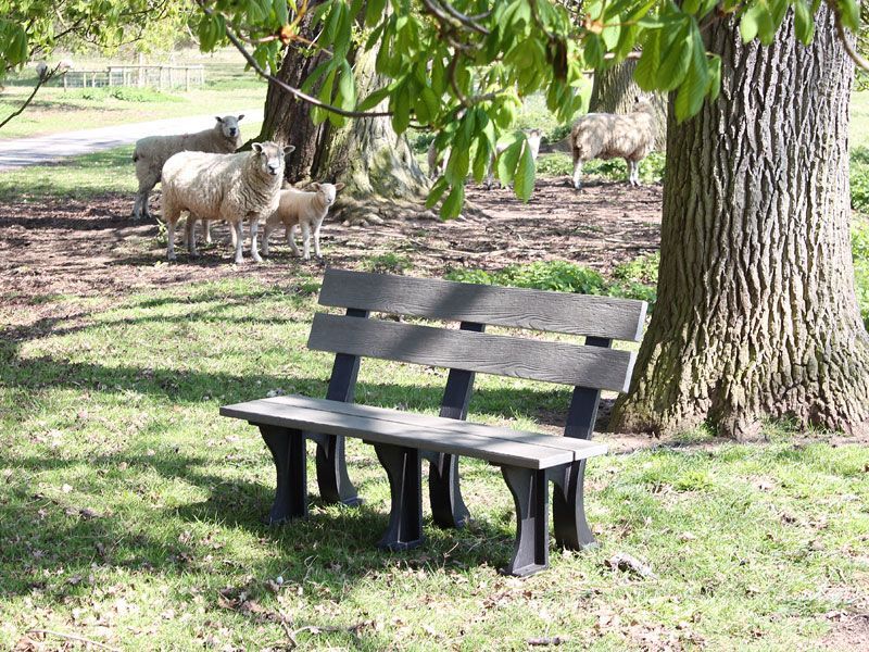 Eco Park Bench 1.3m-Garden Furniture Centre-MidInstock,instock,MidRange,Active,park benches,Benches,Outdoor Furniture,Eco Bench Range,Recycled Eco-Benches,Memorial Benches-{collection_title}