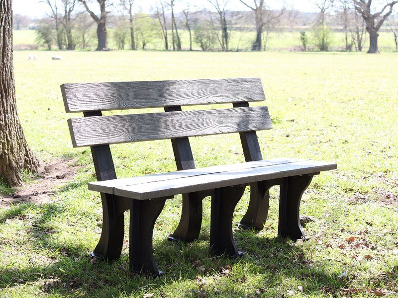 Eco Park Bench 1.3m-Garden Furniture Centre-MidInstock,instock,MidRange,Active,park benches,Benches,Outdoor Furniture,Eco Bench Range,Recycled Eco-Benches,Memorial Benches-{collection_title}