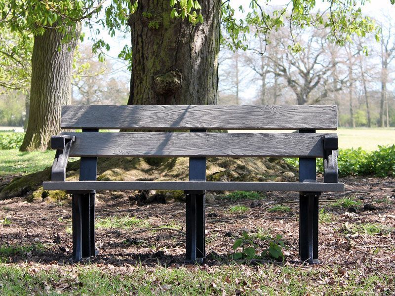 Eco Park Bench Arms 1.3m-Garden Furniture Centre-MidInstock,instock,MidRange,Active,park benches,Benches,Outdoor Furniture,Eco Bench Range,Recycled Eco-Benches,Memorial Benches-{collection_title}