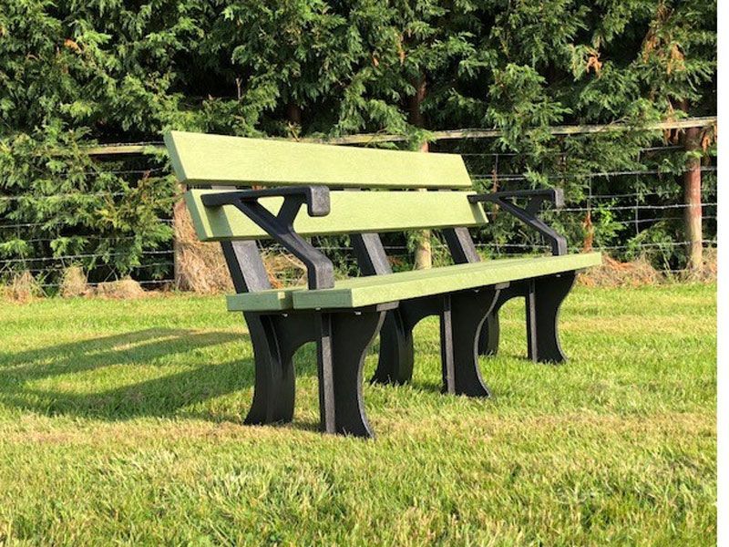 Eco Park Bench Arms 1.5m-Garden Furniture Centre-MidInstock,instock,MidRange,Active,park benches,Benches,Outdoor Furniture,Eco Bench Range,Recycled Eco-Benches,Memorial Benches-{collection_title}