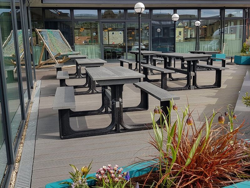 Eco Picnic Table 1.2m-Garden Furniture Centre-MidInstock,instock,MidRange,Benches,Outdoor Furniture,Picnic Tables,Eco Bench Range,Recycled Eco-Benches-{collection_title}