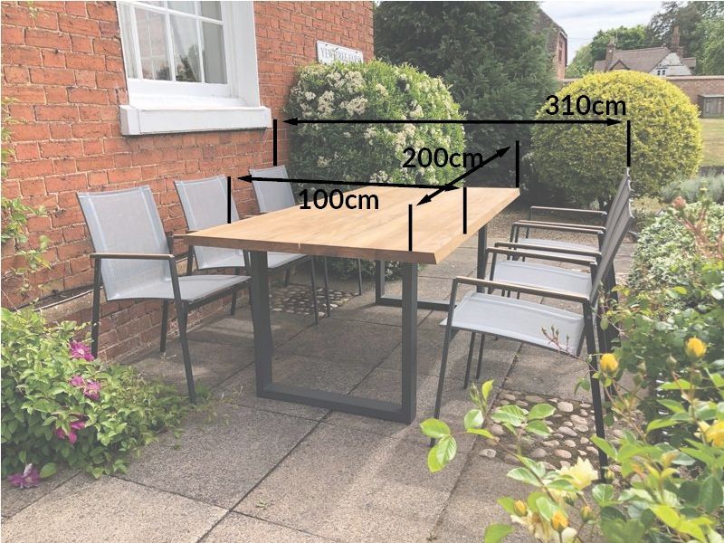 Edge Marbella 6 Chair Dining Set | FSC® Certified -Garden Furniture Centre-HighRange,Metal,Tables,Dining Set,Outdoor Furniture,Teak Garden Furniture,Metal Furniture,FSC®,Outdoor Dining-{collection_title}