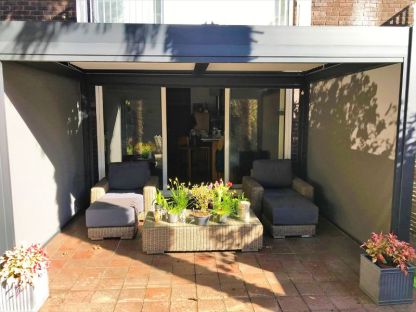 Eclipse 3 X 4m LED Motorised Pergola | Wall Mounted