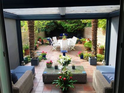 Eclipse 3 X 4m LED Motorised Pergola | Wall Mounted