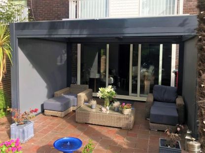 Eclipse 5 X 3m LED Motorised Pergola | Wall Mounted 