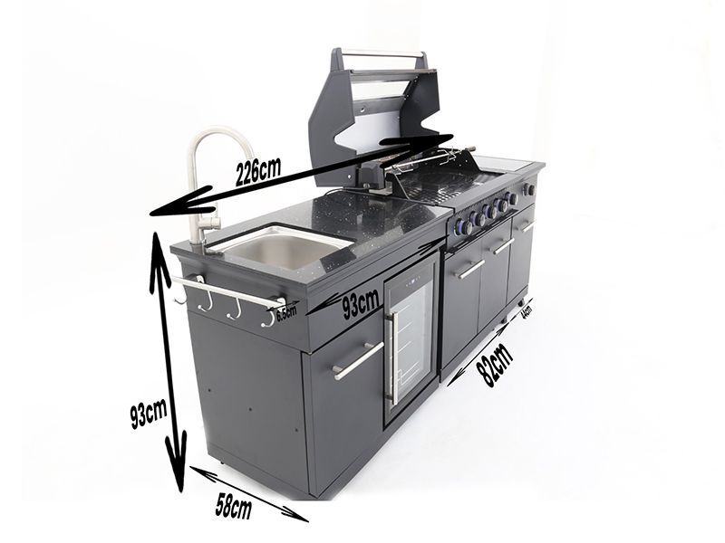 Island Four Burner Kitchen BBQ -Garden Furniture Centre-HighRange,Outdoor Kitchens,Outdoor Kitchen,BBQ's-{collection_title}