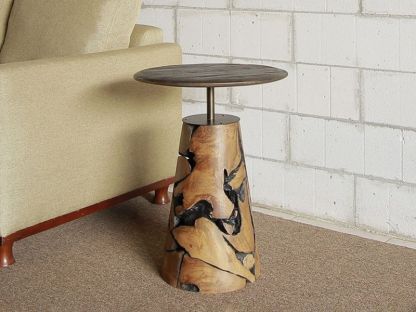 Trumble Side Table - With Ebonized Top