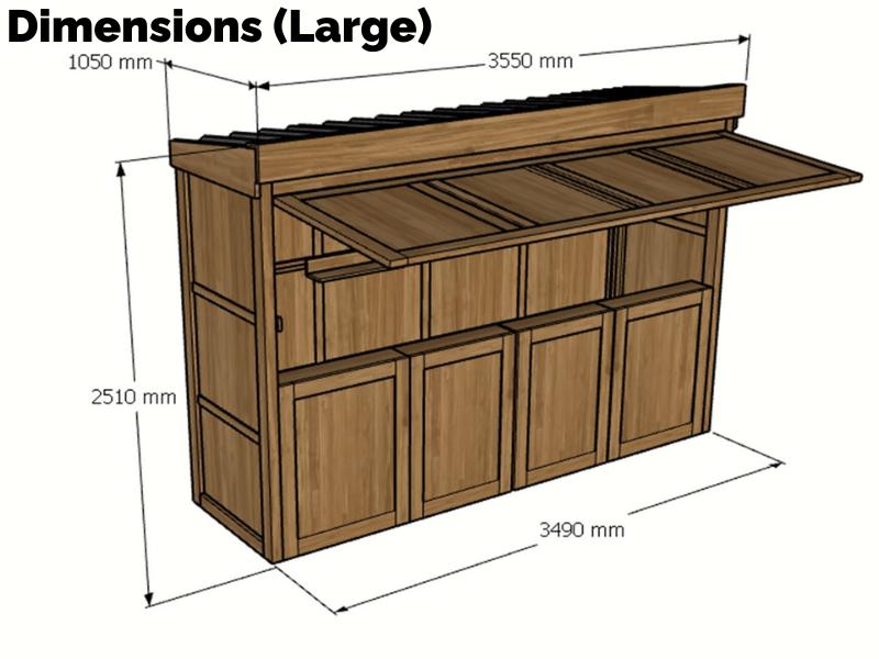 Bari Kitchen Storage Cabinet -Garden Furniture Centre-HighRange,Reclaimed Furniture,Bari,Modular Furniture,Teak,Outdoor Furniture,Outdoor Kitchens,The Bari Outdoor Kitchen Range,Outdoor Kitchen,Storage Cabinet-{collection_title}