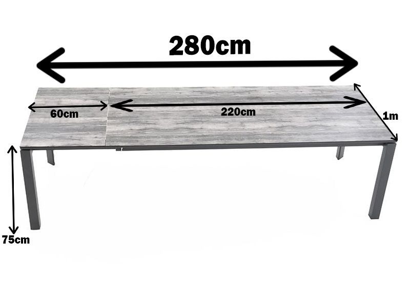 Maya Extending Table -Garden Furniture Centre-HighRange,Dining Table,Tables,Outdoor Furniture,Metal Furniture,Outdoor Dining-{collection_title}