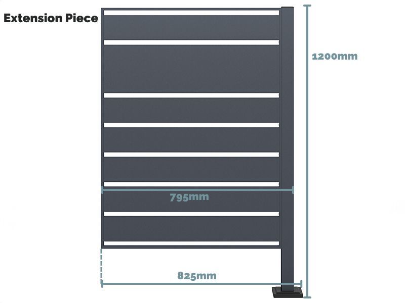 Galvanized Steel Wheelie Bin Screen | Extension Piece | Modular-Garden Furniture Centre-48Hour Dispatch,LowRange,Under 100,Wheelie Bin Screens-{collection_title}