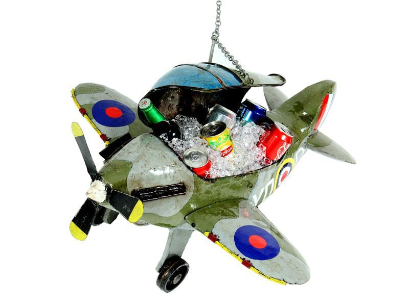 Spitfire Drinks Cooler | D-DAY 80TH ANNIVERSARY OFFER-Garden Furniture Centre-48Hour Dispatch,LowRange,Information,Great Gifts for Fathers Day,Ornaments Accessories,Ornaments,Accessories,Ranges,Think Outside Range,Metal Garden Ornaments,Novelty Drinks Coolers,Think Outside Range Ranges,Storage Accessories-{collection_title}