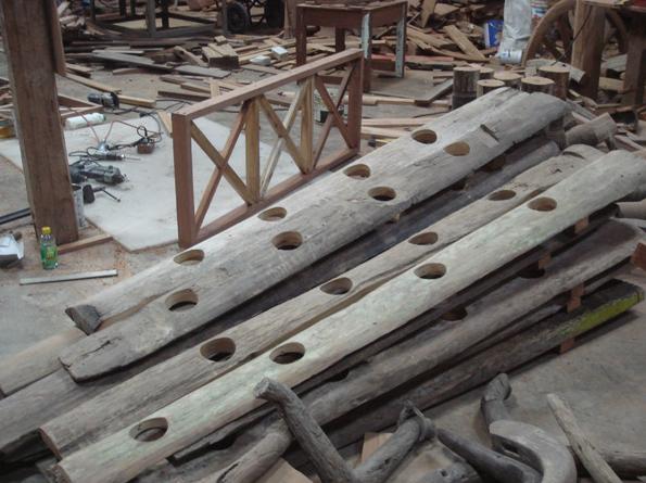 Old Teak Fence Posts
