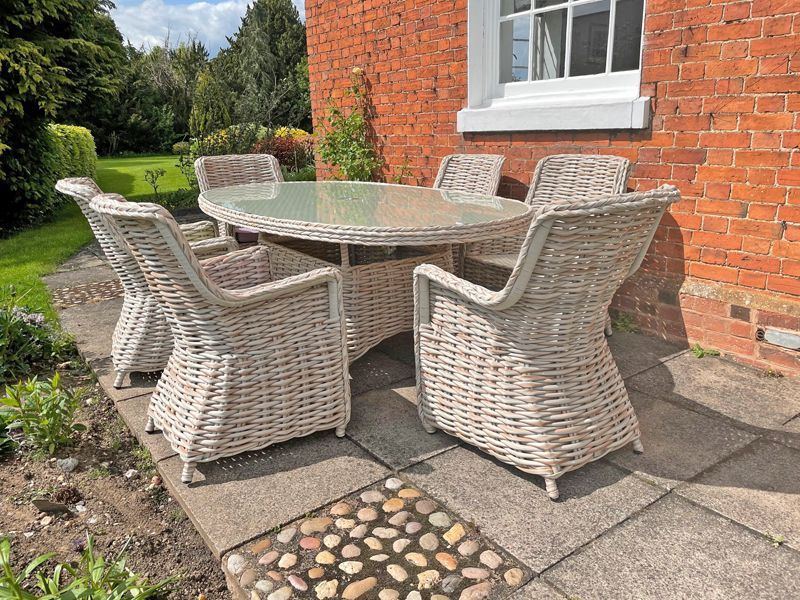Fiji Oval 6 Chair Set-Garden Furniture Centre-HighRange,Tables,Dining Set,Rattan,Rattan Furniture,Fiji Range,Outdoor Dining-{collection_title}