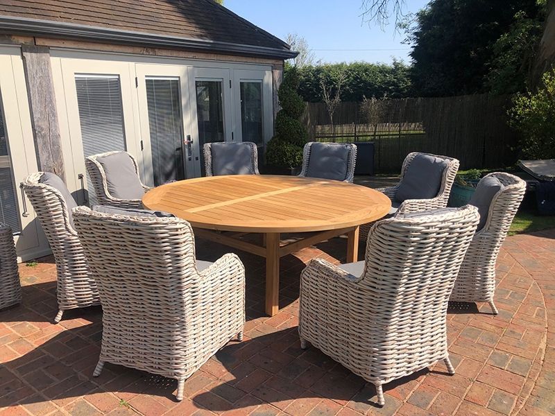 Fiji 8 Chair Dining Set | With Malvern 2.1M FSC® Certified Table-Garden Furniture Centre-HighRange,Rattan,Tables,Dining Set,Rattan Furniture,Fiji Range,FSC®,Outdoor Dining-{collection_title}