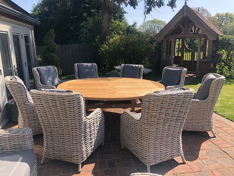 Fiji 8 Chair Dining Set | With Malvern 2.1M FSC® Certified Table