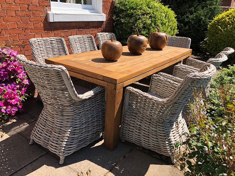 Fiji 8 Chair Rectangular Dining Set