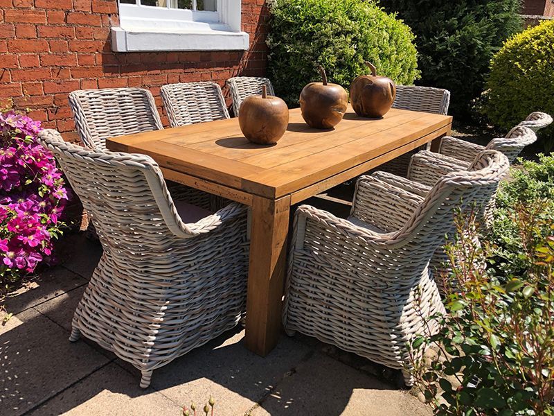 Fiji 8 Chair Rectangular Dining Set
