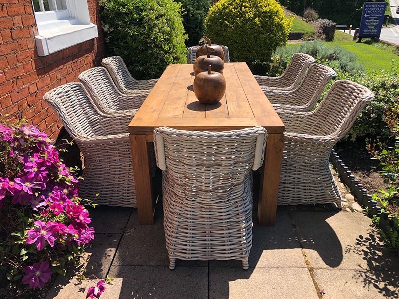 Fiji 8 Chair Rectangular Dining Set