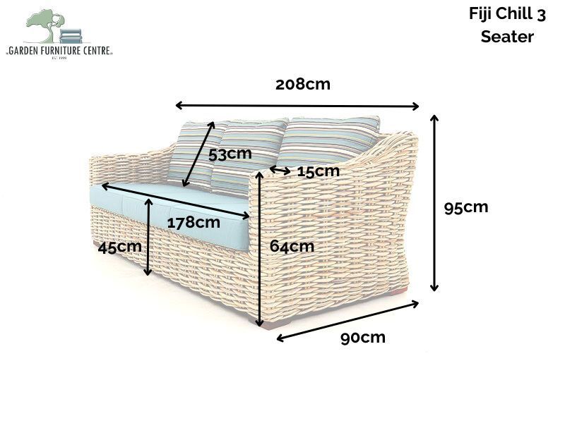Fiji Chill 3 Seater Sofa | Fiji Chill Range-Garden Furniture Centre-HighRange,Outdoor Lounging,Outdoor Furniture,Rattan Furniture,Fiji Range-{collection_title}
