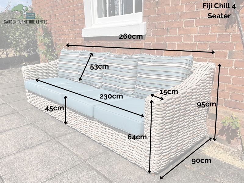 Fiji Chill 4 Seater Sofa | Fiji Chill Range-Garden Furniture Centre-HighRange,Outdoor Lounging,Outdoor Furniture,Rattan Furniture,Fiji Range,Rattan,Rattan Sofas,Fiji-{collection_title}