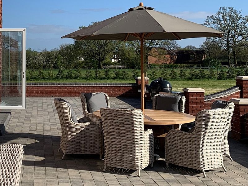 Fiji 6 Chair Chunky Dining Set-Garden Furniture Centre-HighRange,Teak,Tables,Dining Set,Rattan,Rattan Furniture,Fiji Range,Outdoor Dining-{collection_title}