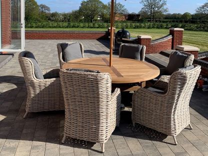 Fiji 6 Chair Chunky Dining Set