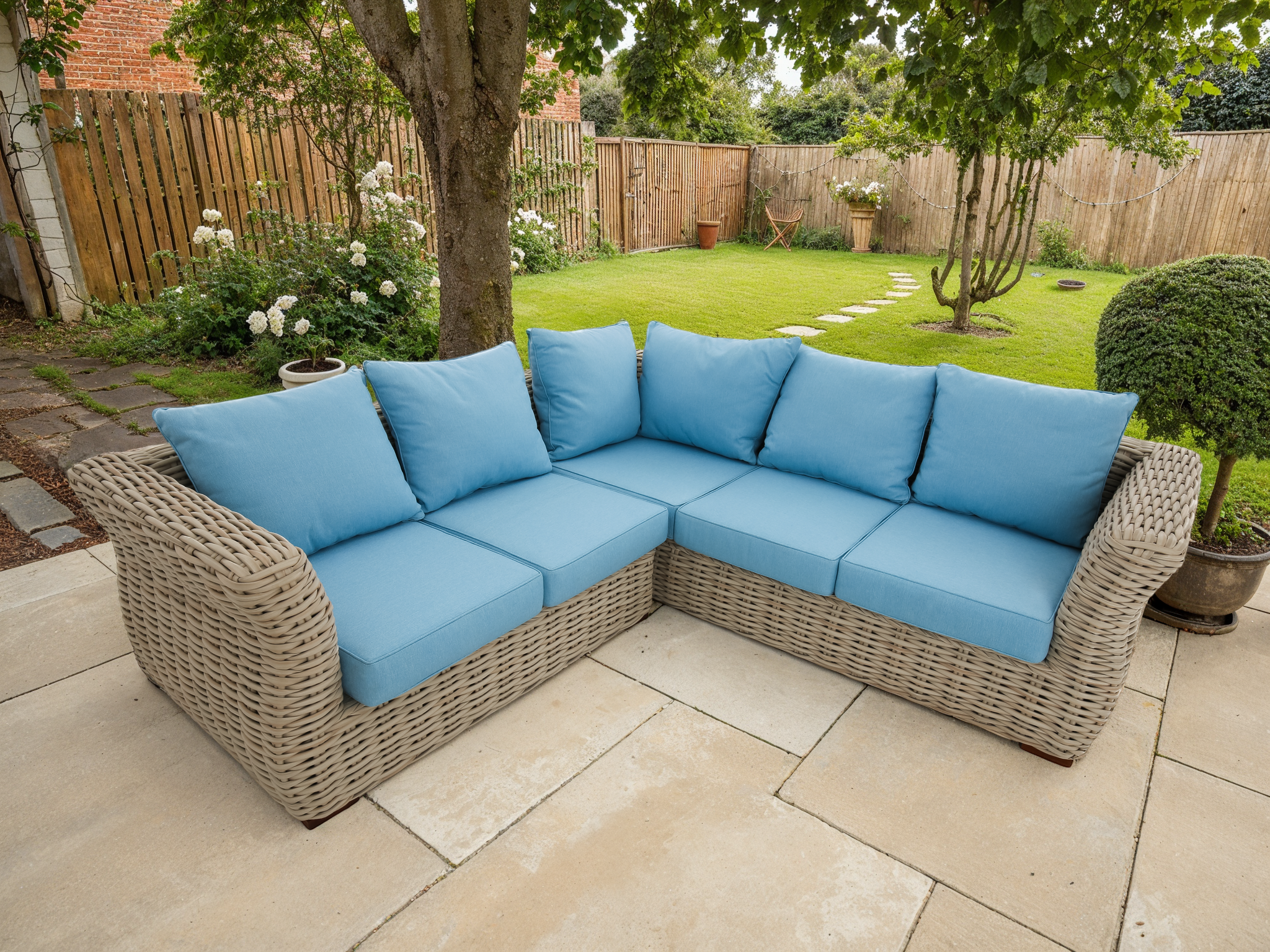 Fiji Wave Corner Sofa Set-Garden Furniture Centre-HighRange,Outdoor Lounging,Rattan,Outdoor Furniture,Rattan Furniture,Fiji Range,Corner Lounge Units,Rattan Sets,Rattan Sofas,Fiji,Fiji Wave-{collection_title}