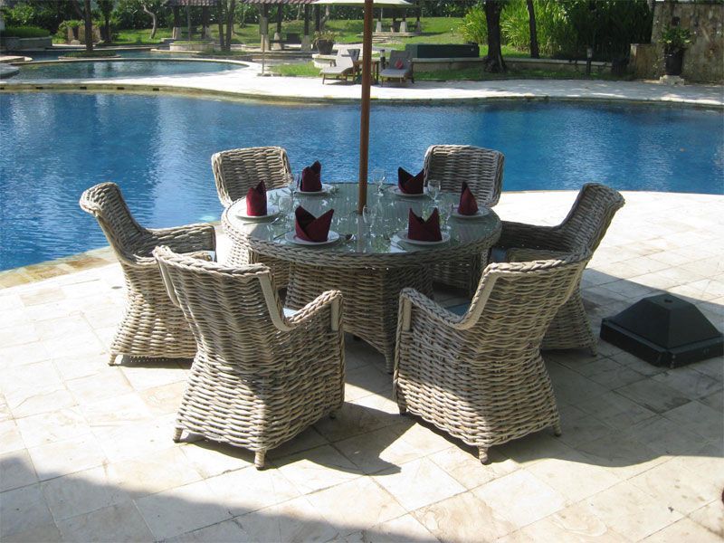 Fiji 6 Chair Dining Set-Garden Furniture Centre-HighRange,Tables,Dining Set,Rattan,Rattan Furniture,Fiji Range,Outdoor Dining,Spring & Summer Sale,Autumn & Winter Sale-{collection_title}