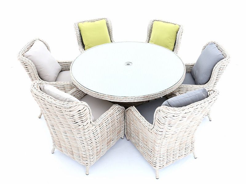 Fiji Round Dining Armchair Set-Garden Furniture Centre-HighRange,Tables,Dining Set,Rattan,Rattan Furniture,Fiji Range,Outdoor Dining-{collection_title}